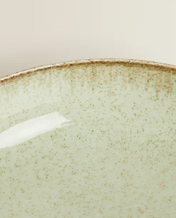 Porcelain Soup Plate With Antique Finish Rim