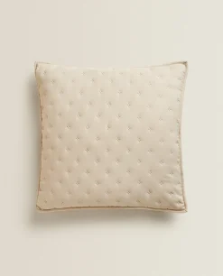 Quilted Dotted Throw Pillow Cover