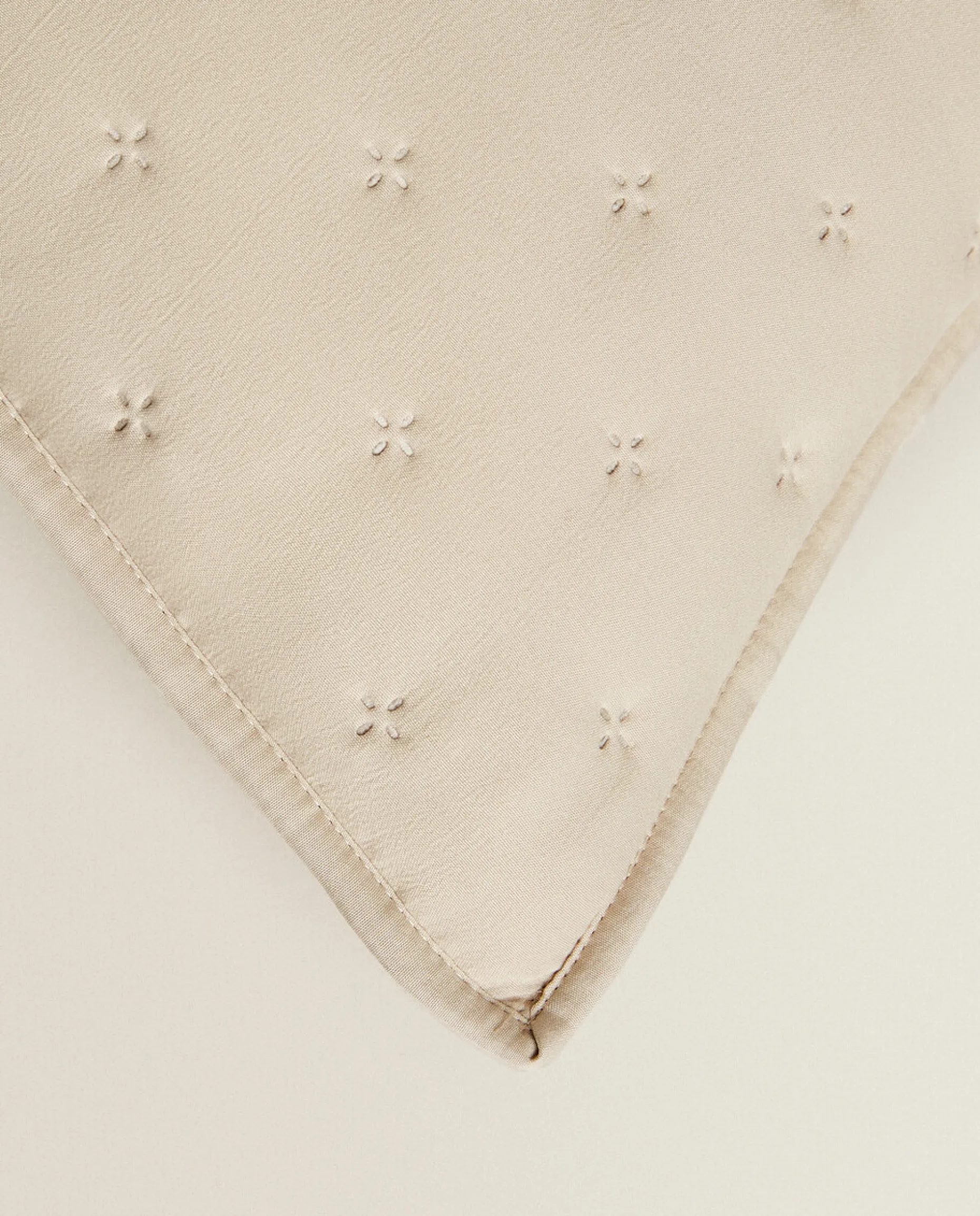 Quilted Dotted Throw Pillow Cover