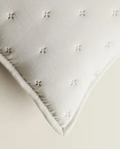 Quilted Dotted Throw Pillow Cover
