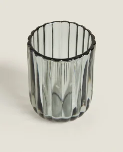Raised Design Glass Tumbler