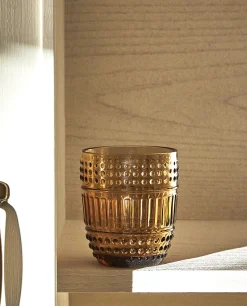 Raised Design Glass Tumbler