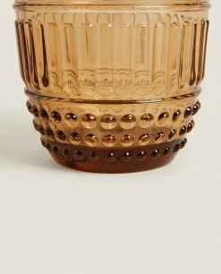 Raised Design Glass Tumbler