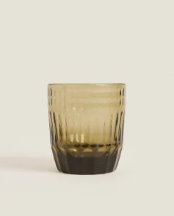 Raised Design Glass Tumbler