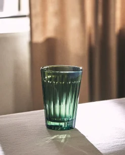 Raised Design Glass Tumbler