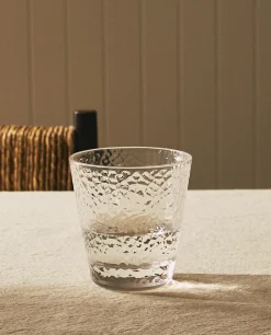 Raised Design Glass Tumbler