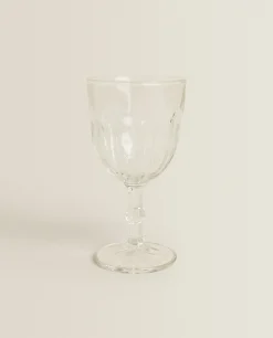 Raised Design Wine Glass
