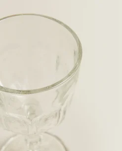 Raised Design Wine Glass