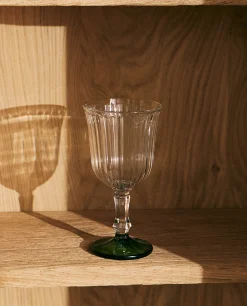 Raised Design Wine Glass