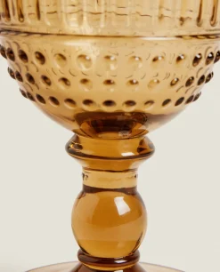 Raised Design Wine Glass