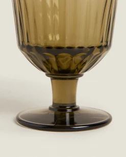 Raised Design Wine Glass