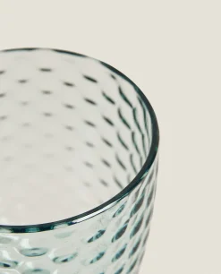 Raised Honeycomb Design Wine Glass
