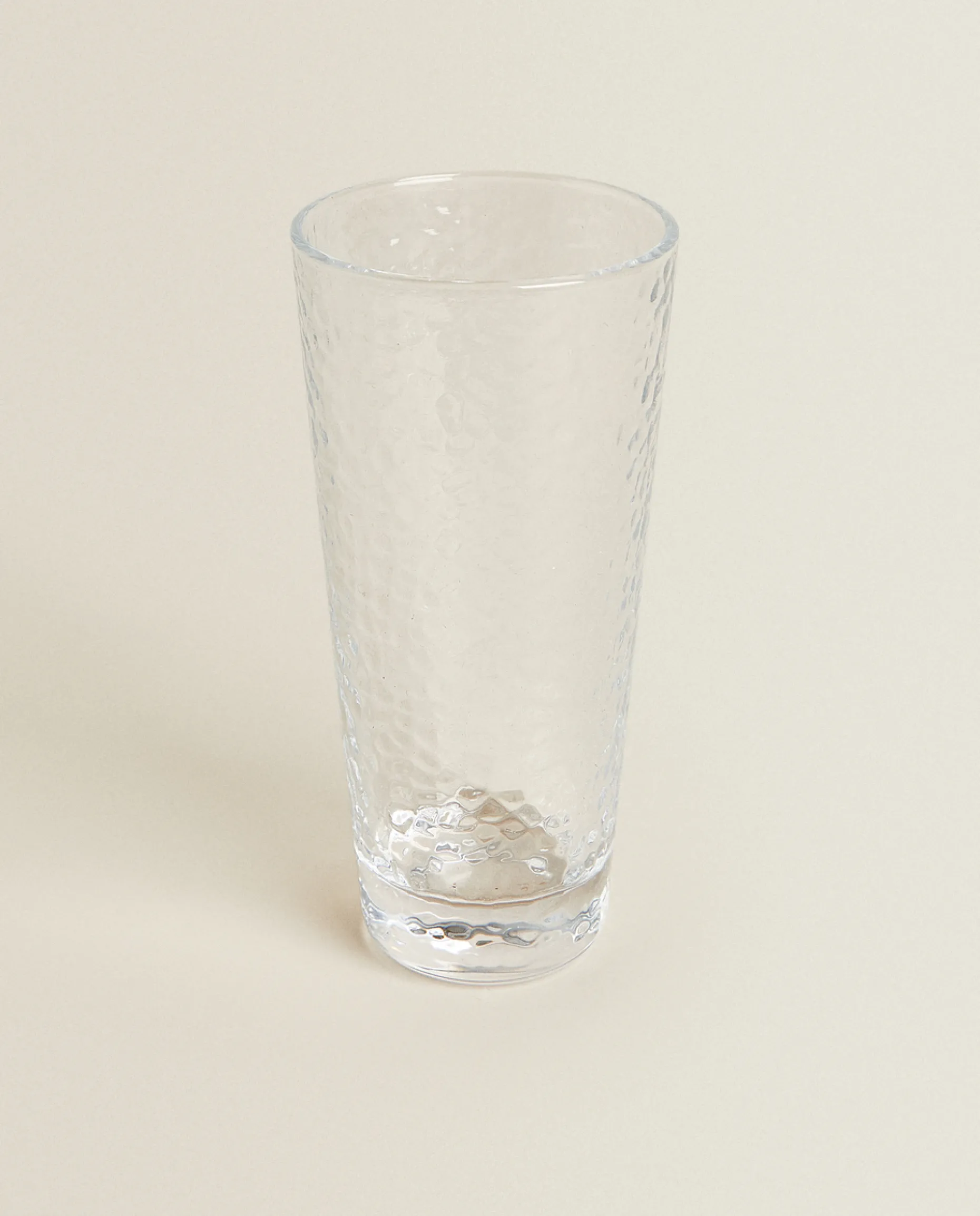 Raised-Design Glass Soft Drink Tumbler