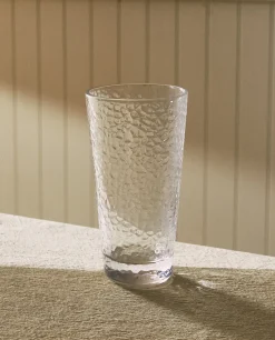 Raised-Design Glass Soft Drink Tumbler