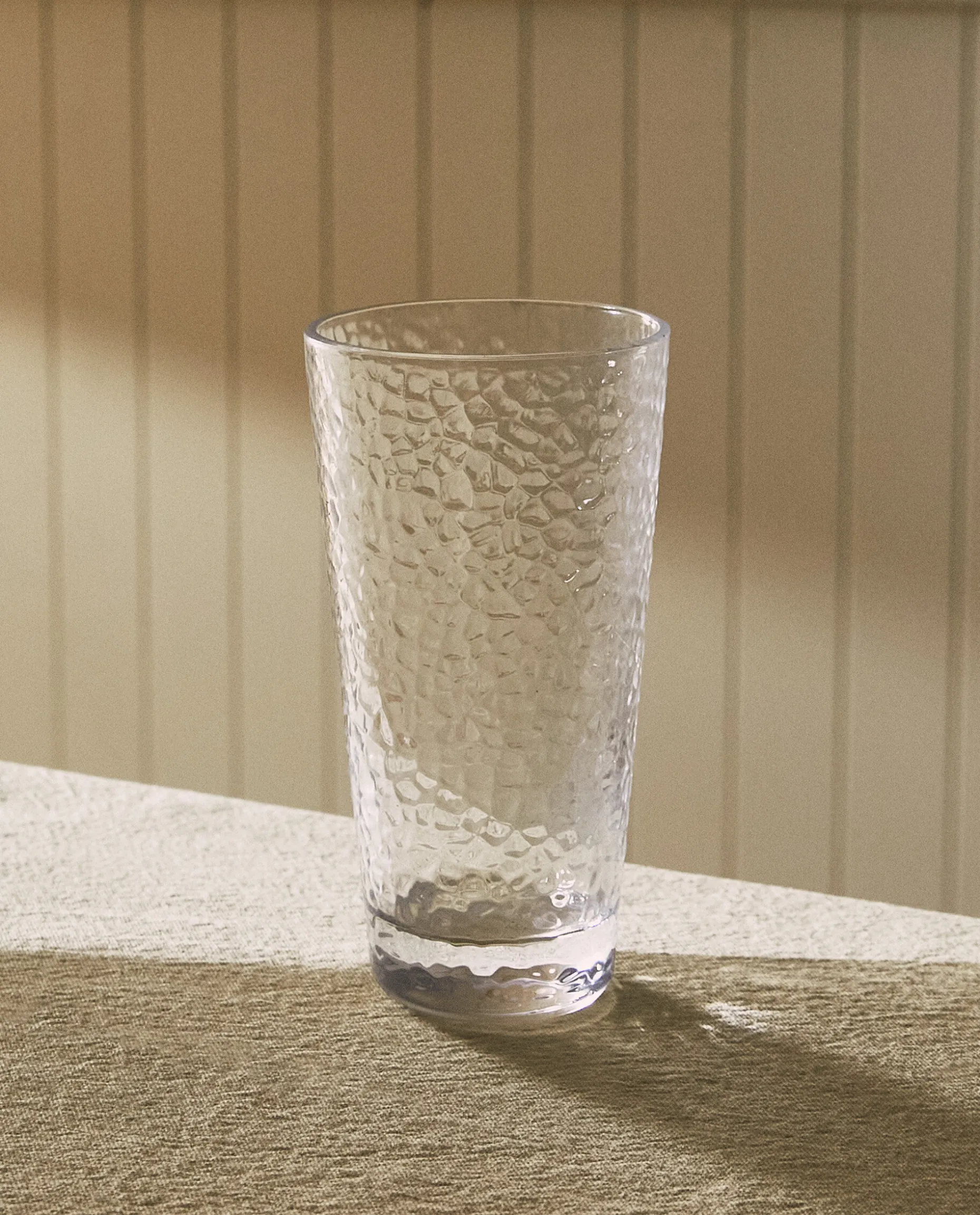 Raised-Design Glass Soft Drink Tumbler