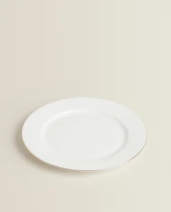 Rimmed Bone China Dinner Plate