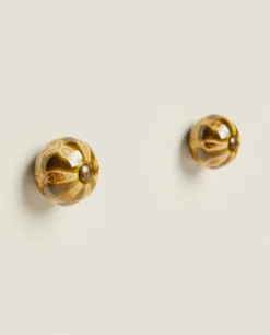 Round Ceramic Door Knob (Pack Of 2)