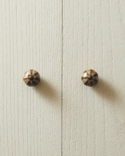 Round Ceramic Door Knob (Pack Of 2)