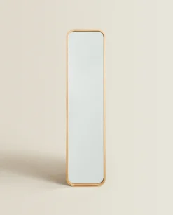 Round Full-Length Mirror With Frame