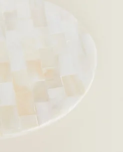 Round Mother-Of-Pearl Soap Dish