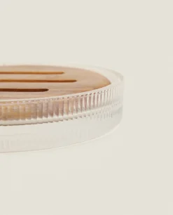 Round Soap Dish With Raised Design