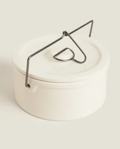 Round Stoneware Jar