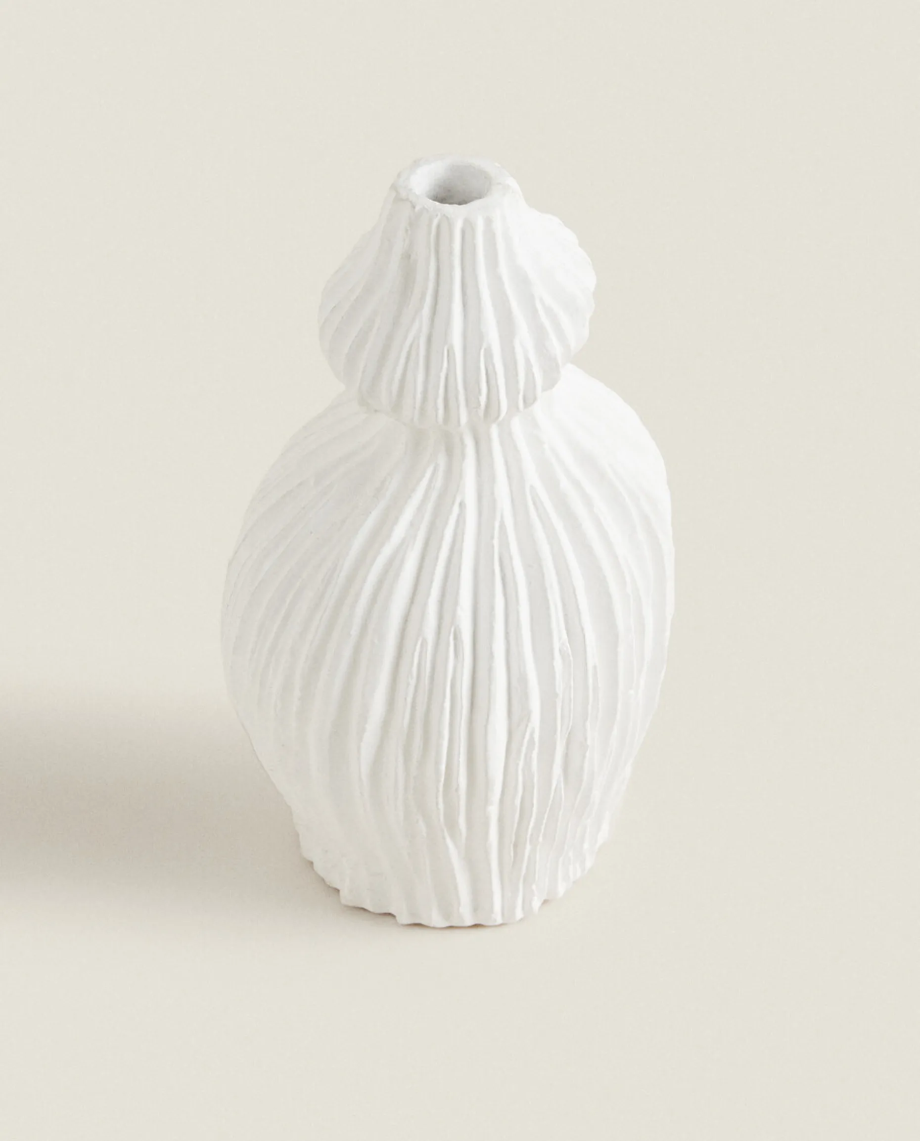 Scored Clay Vase