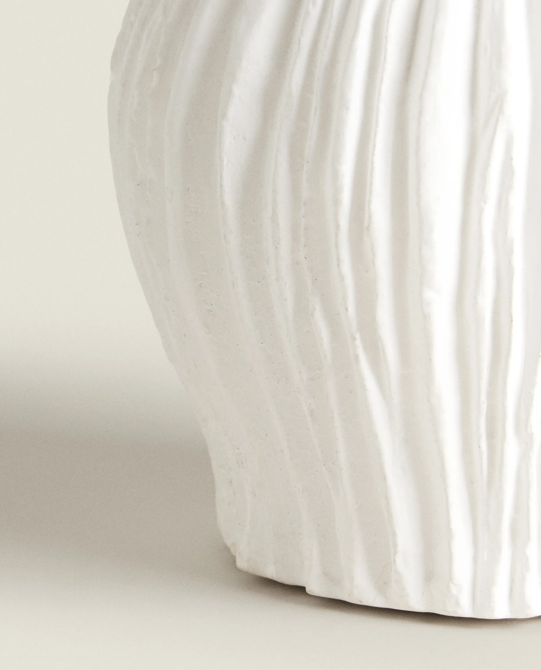 Scored Clay Vase