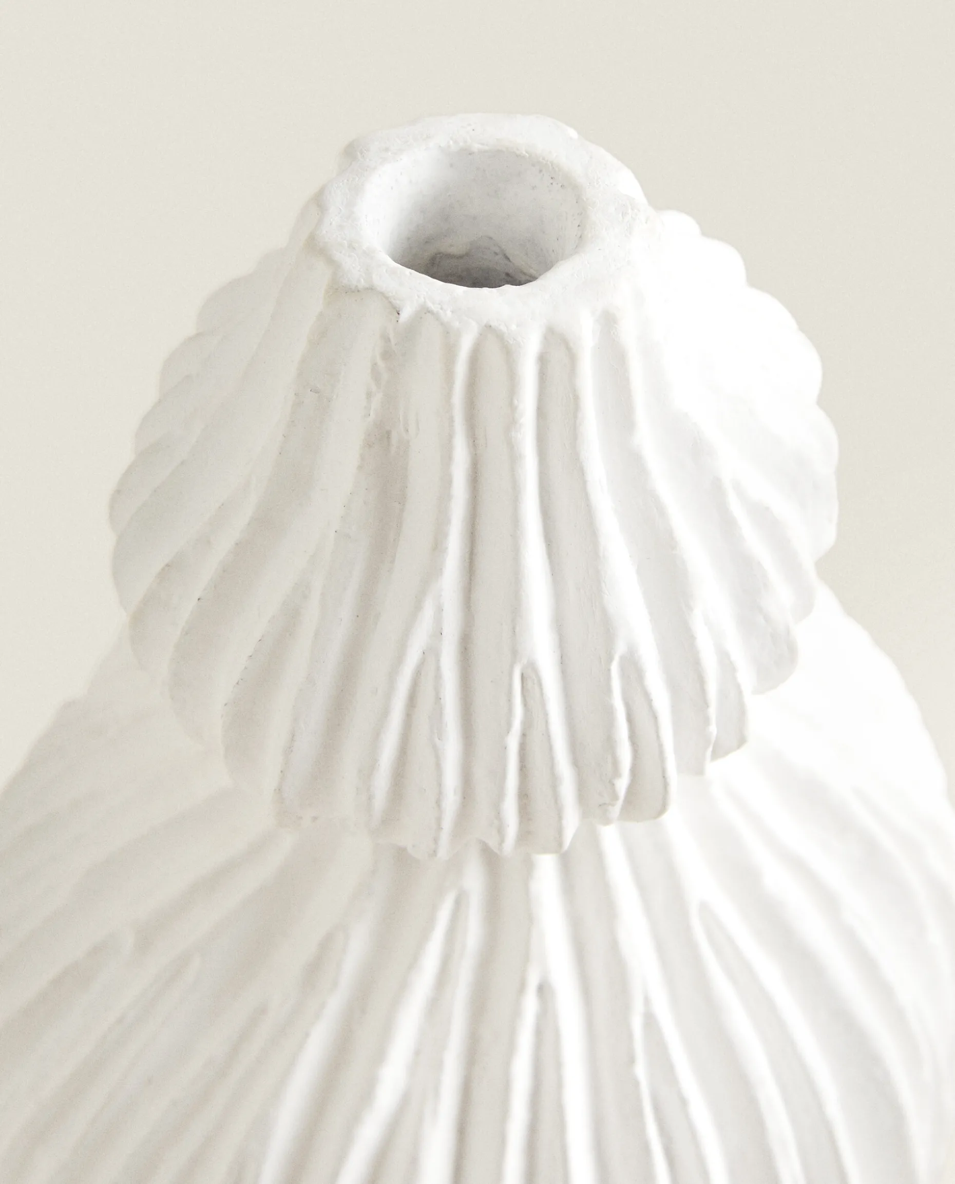 Scored Clay Vase
