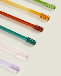 Set Of Borosilicate Glass Dessert Spoons