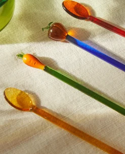 Set Of Plant Dessert Spoons