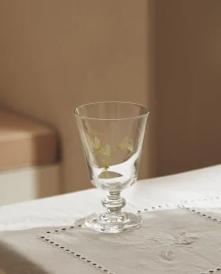 Silk Screen Wine Glass