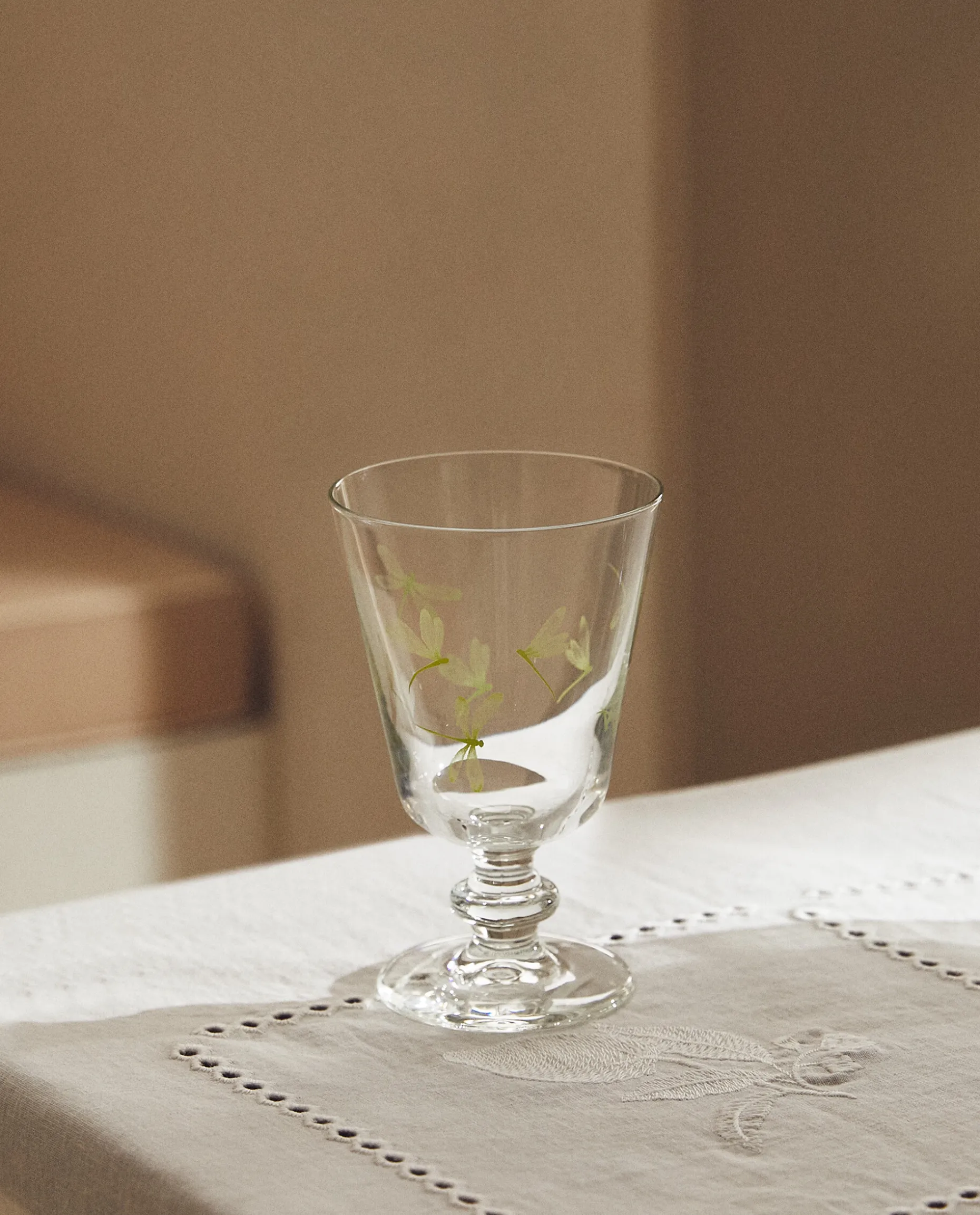 Silk Screen Wine Glass