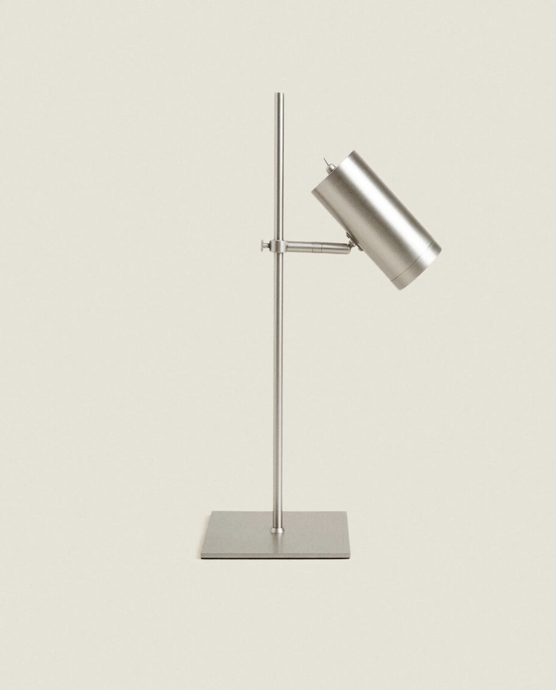 Silver Metal Usb Rechargeable Desk Lamp