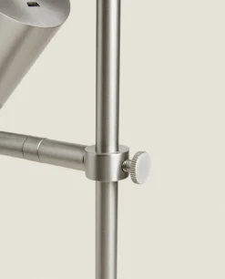 Silver Metal Usb Rechargeable Desk Lamp