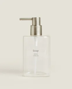 Slogan Borosilicate Glass Soap Dispenser