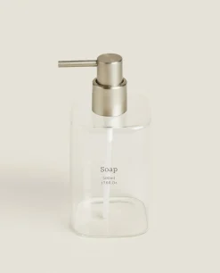 Slogan Borosilicate Glass Soap Dispenser