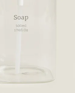 Slogan Borosilicate Glass Soap Dispenser