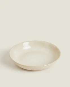 Speckled Stoneware Soup Plate