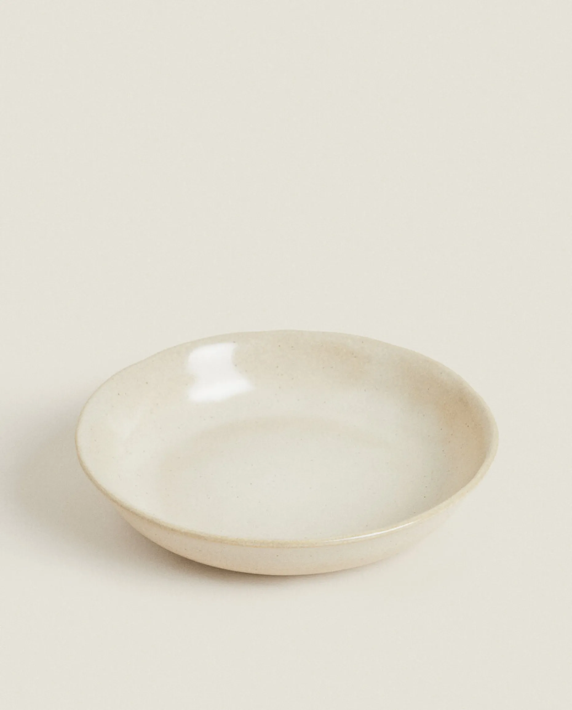 Speckled Stoneware Soup Plate