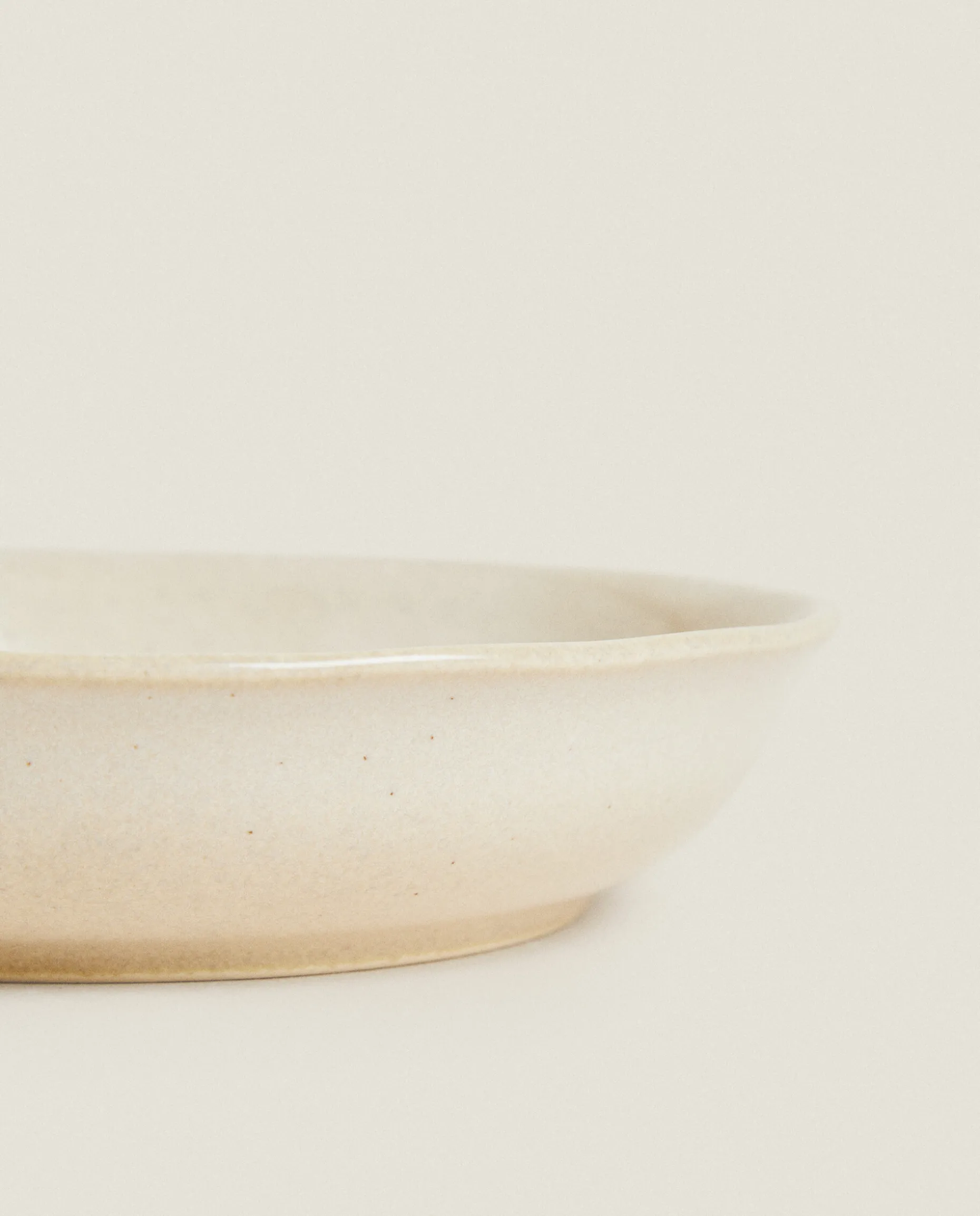 Speckled Stoneware Soup Plate