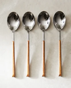4-Spoon Box With Wood Pattern Handles