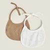 Star Print Muslin Bibs (Set Of 2)