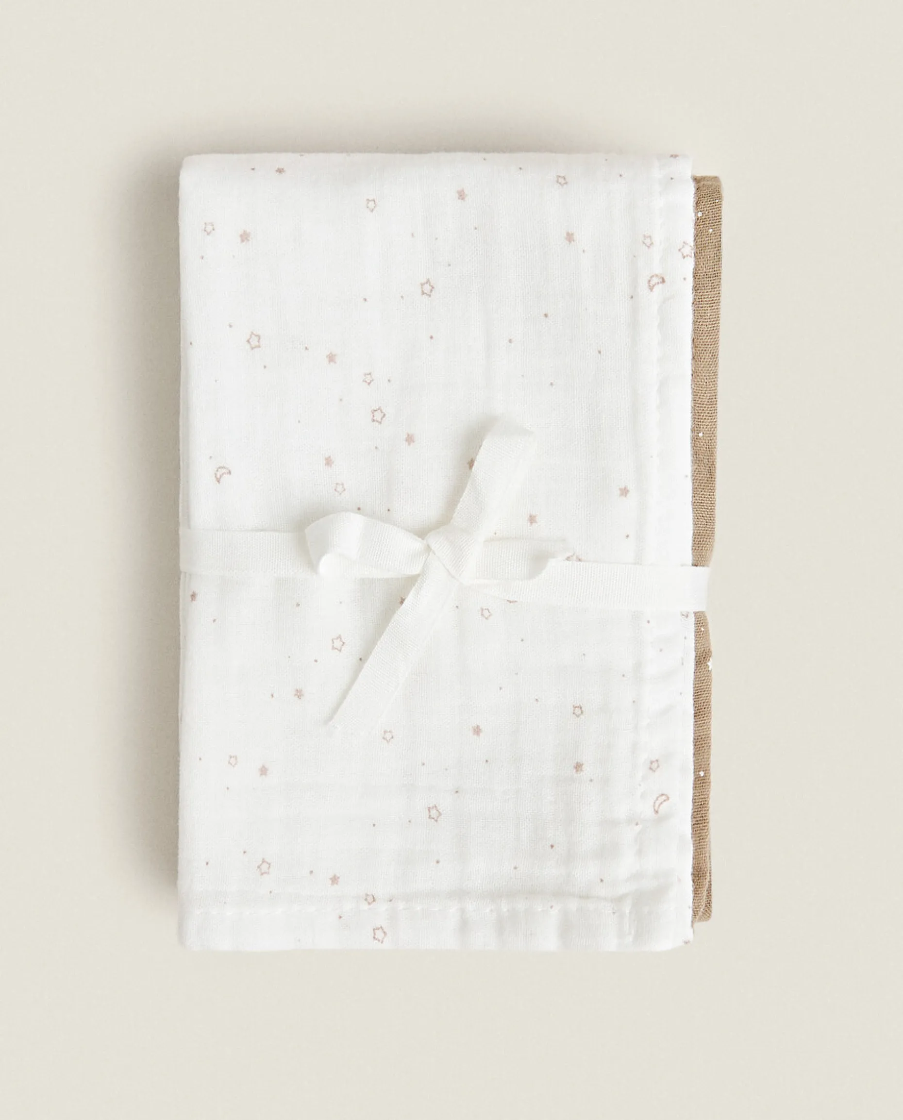 Star Print Muslin Cloths (Pack Of 3)