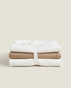 Star Print Towels (Pack Of 3)