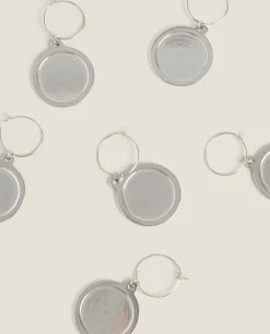 Steel Wine Glass Charms (Set Of 6)