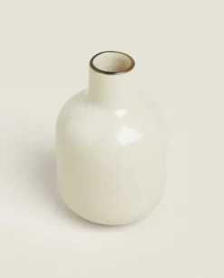 Stoneware Crackled Vase