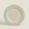 Stoneware Dinner Plate With Lines