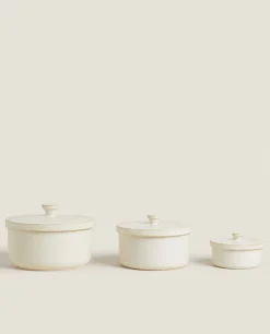 Stoneware Jar With Lid
