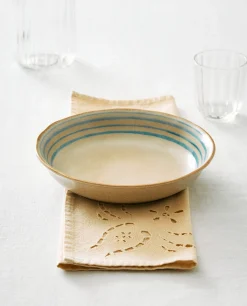 Stoneware Soup Plate With Lines